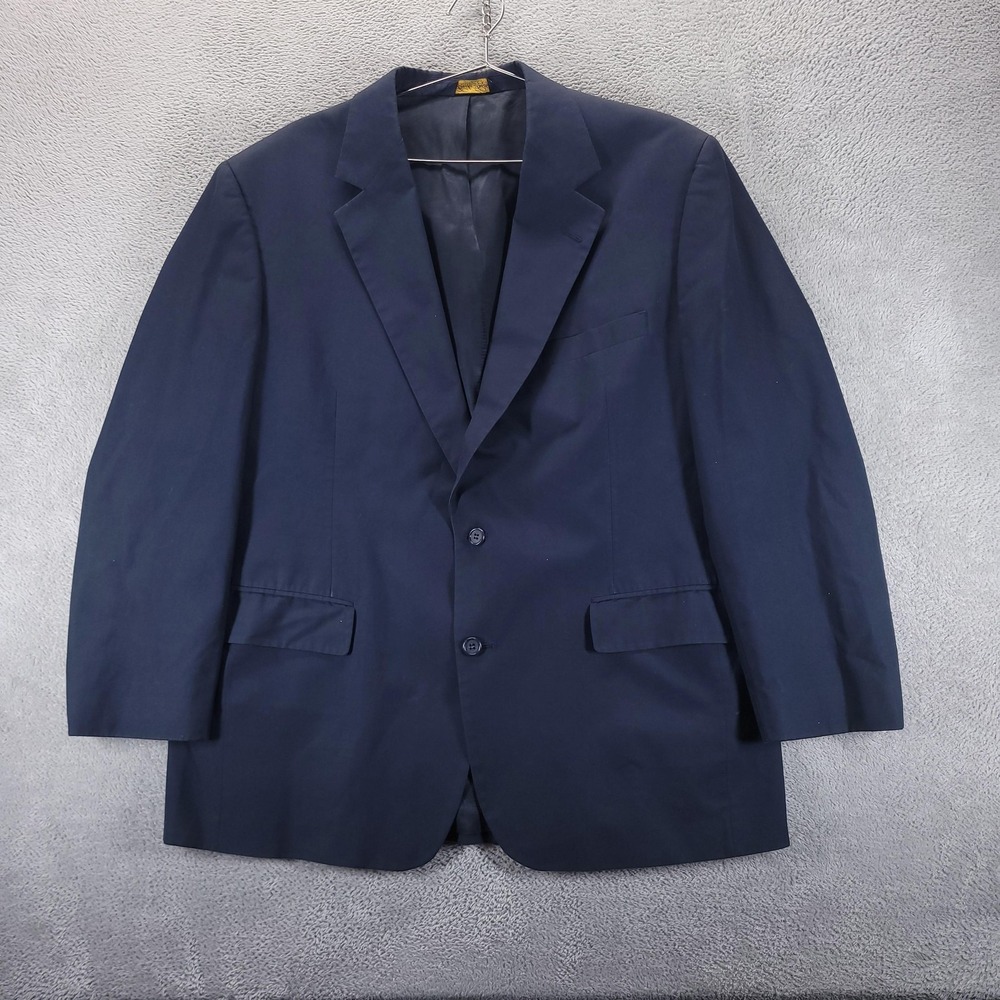 Brooks Brothers Blazer Mens‎ 44R Blue Suit Jacket Made In USA 2 Button